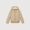 Parka courte &agrave; capuche beige homme