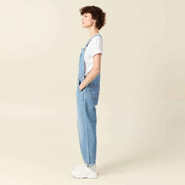 Salopette en jean denim stone femme
