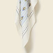 Foulard &agrave; motifs ivoire femme