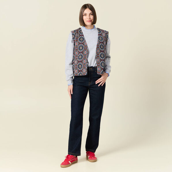 Gilet éco-responsable bleu marine femme