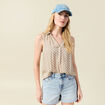 Blouse sans manches blanc femme