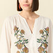 Blouse manches 3/4 blanc femme