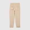 Pantalon taille standard bas resserr&eacute; beige femme