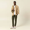 Pantalon battle bas resserr&eacute; vert kaki homme