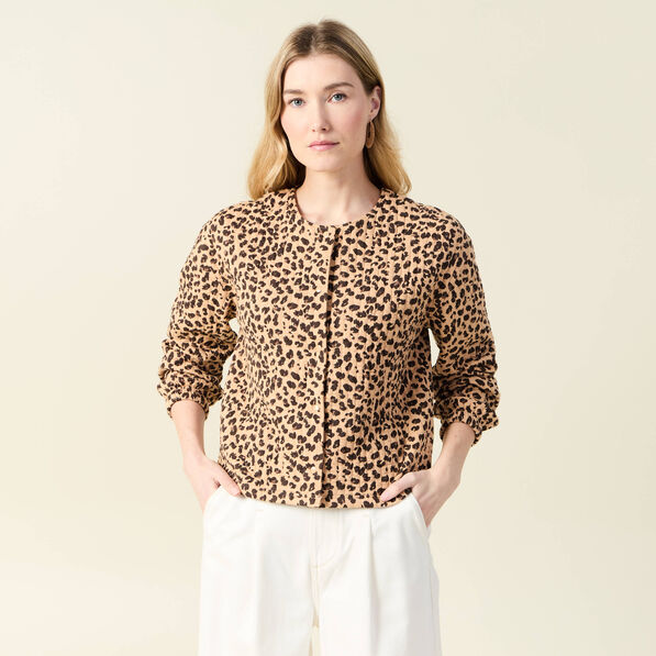 Gilet manches longues camel femme