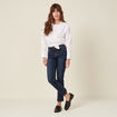 Jeans regular 7/8ème denim brut femme