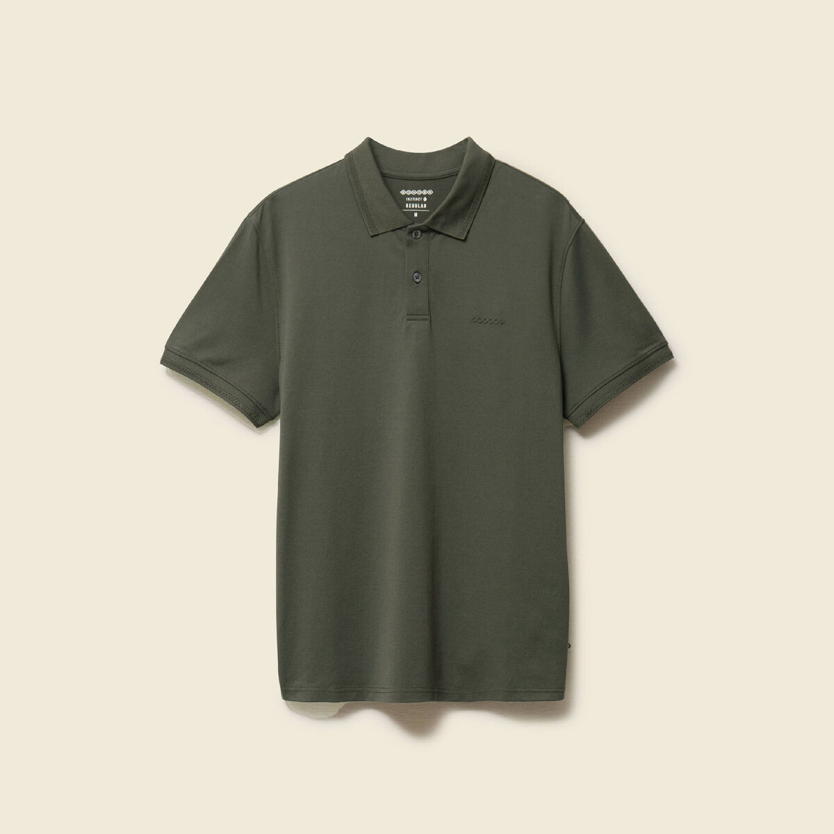 Polo manches courtes vert kaki homme