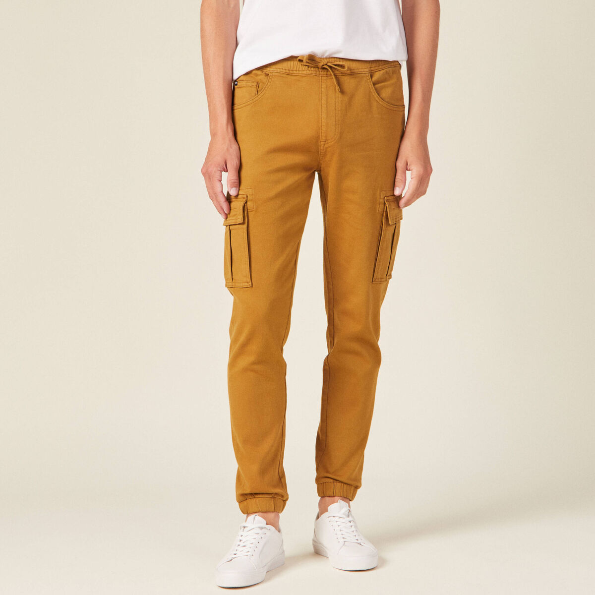 Pantalon battle slim vert olive homme