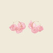 Boucles d'oreilles créoles vieux rose femme
