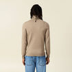 Pull manches longues taupe homme