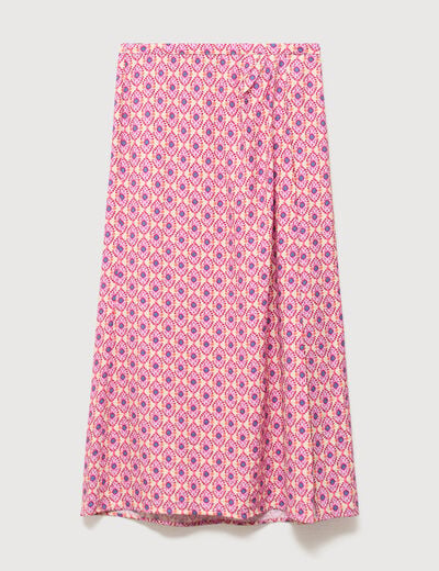 Jupe fluide multicolore femme