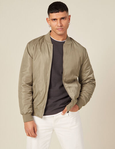 Blouson bomber éco-responsable taupe homme