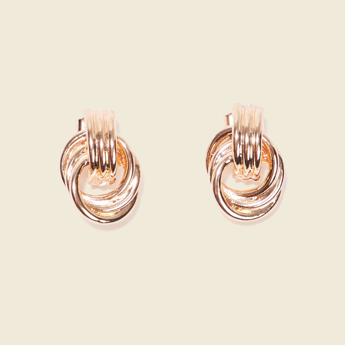 Boucles d'oreilles clous couleur or femme