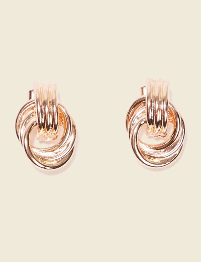 Boucles d'oreilles clous couleur or femme