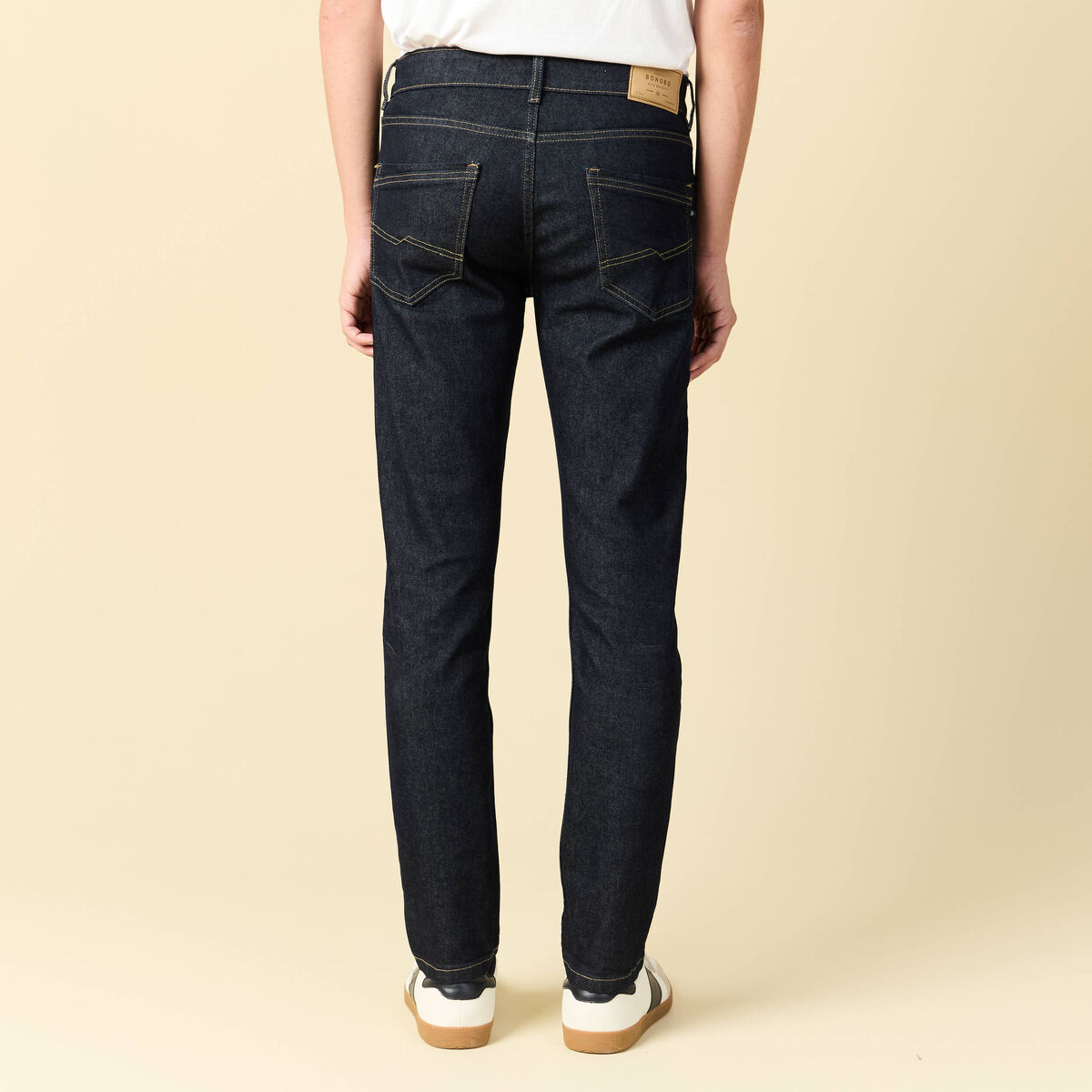 Jeans slim 5 poches longueur 32 denim brut clean homme