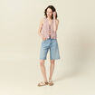 Gilet sans manches noué ivoire femme