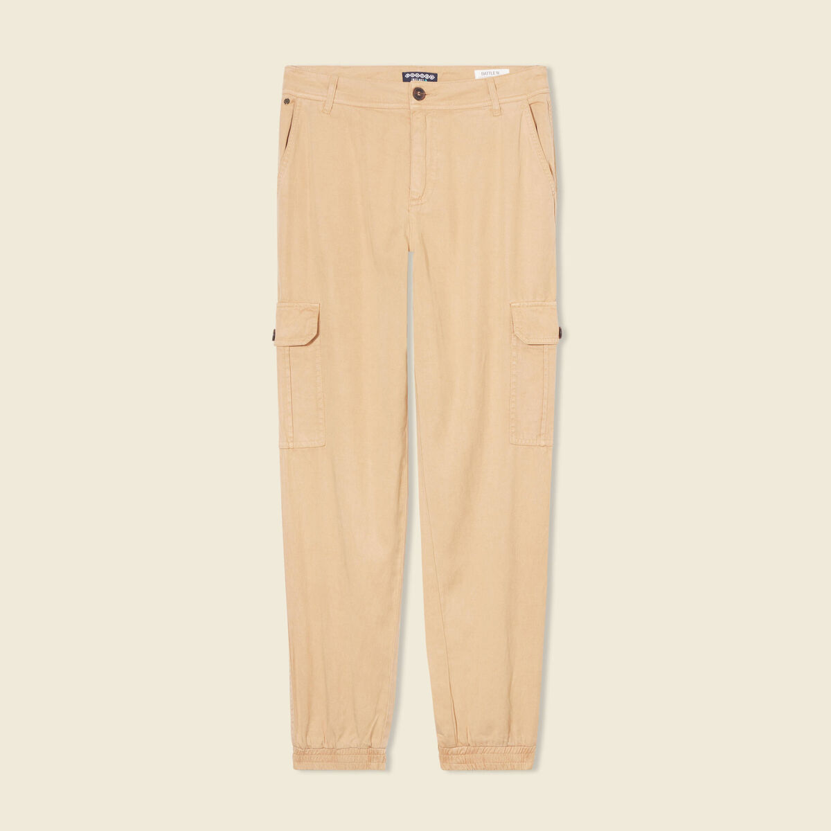 Pantalon éco-responsable beige femme
