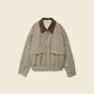 Blouson oversize manches longues doubl&eacute; marron femme