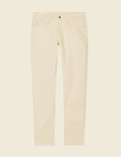 Jeans slim ecru homme