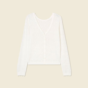 gilet manches longues blanc femme Gilet manches longues blanc femme