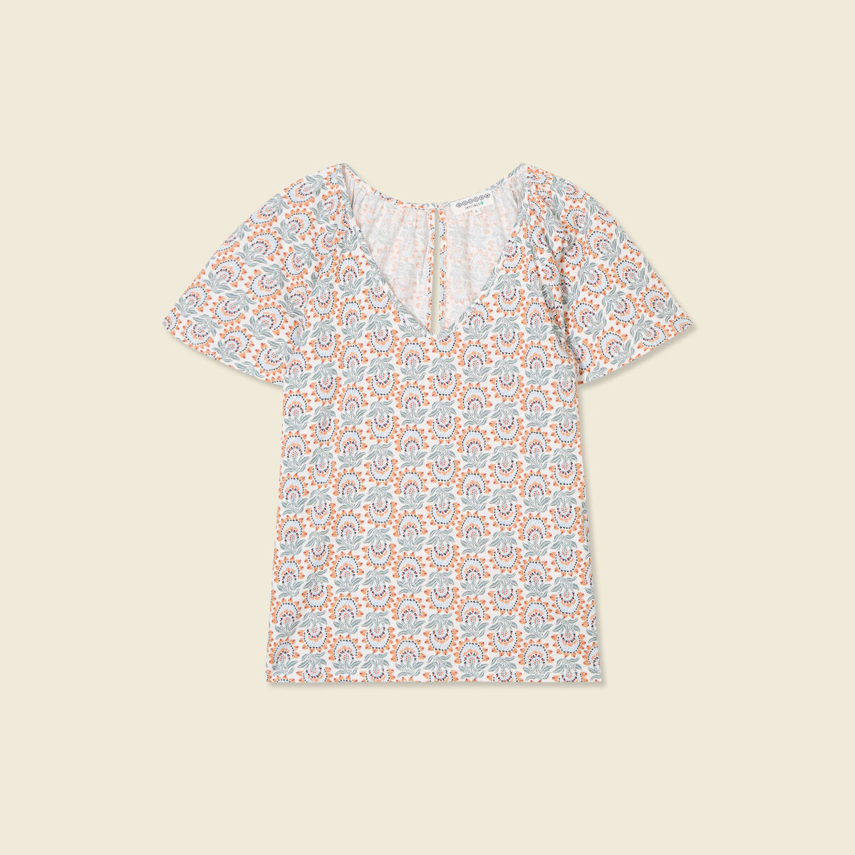 T-shirt manches courtes blanc femme