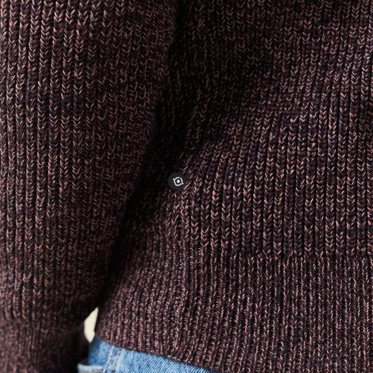 Pull manches longues bordeaux homme