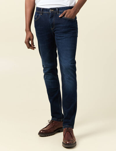 Jeans slim longueur 32 denim brut homme
