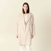 Manteau long oversize creme femme