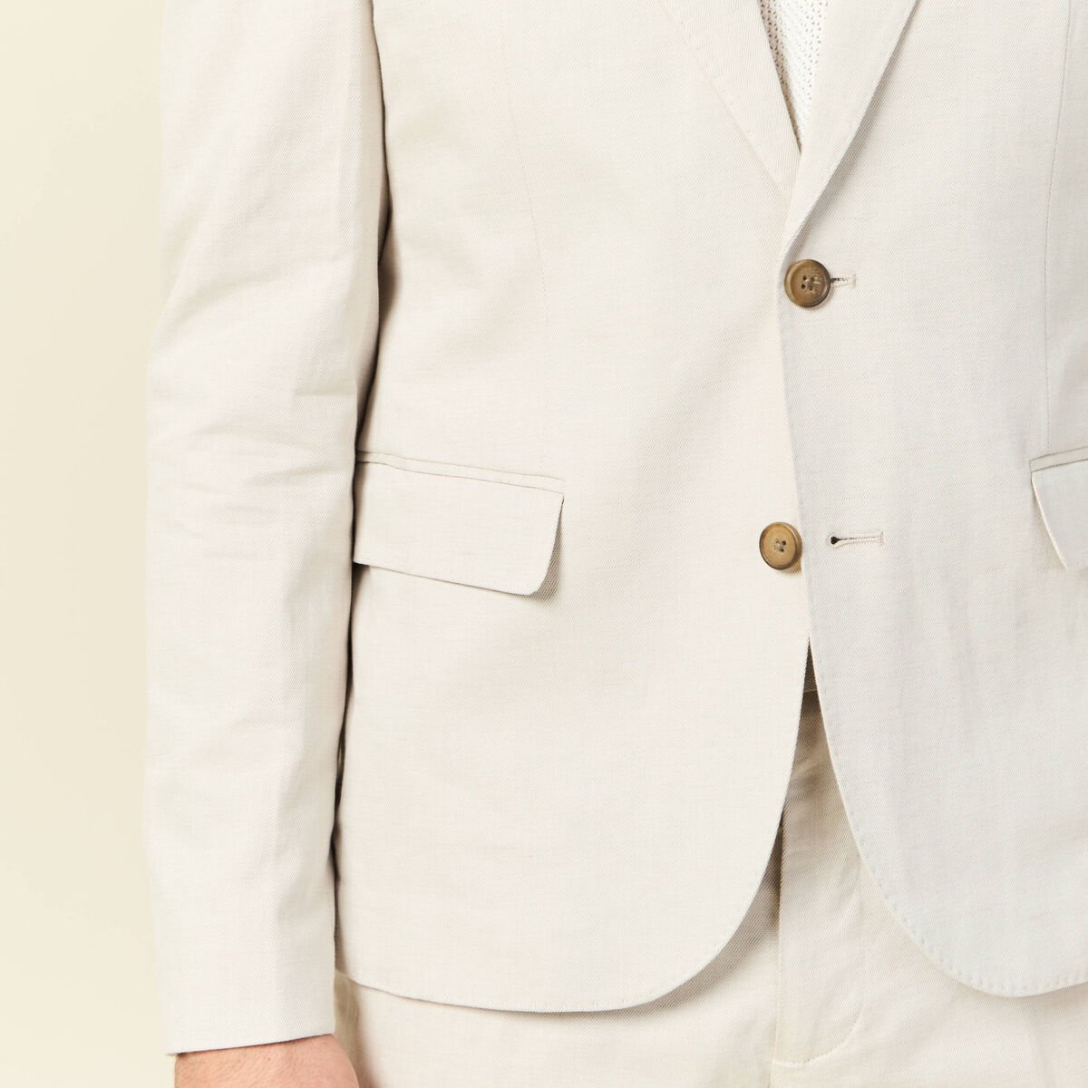 Veste blazer cintré sable homme