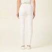 Jeans slim taille haute denim blanc femme