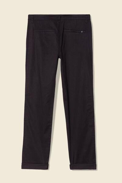 Pantalon chino Instinct noir femme