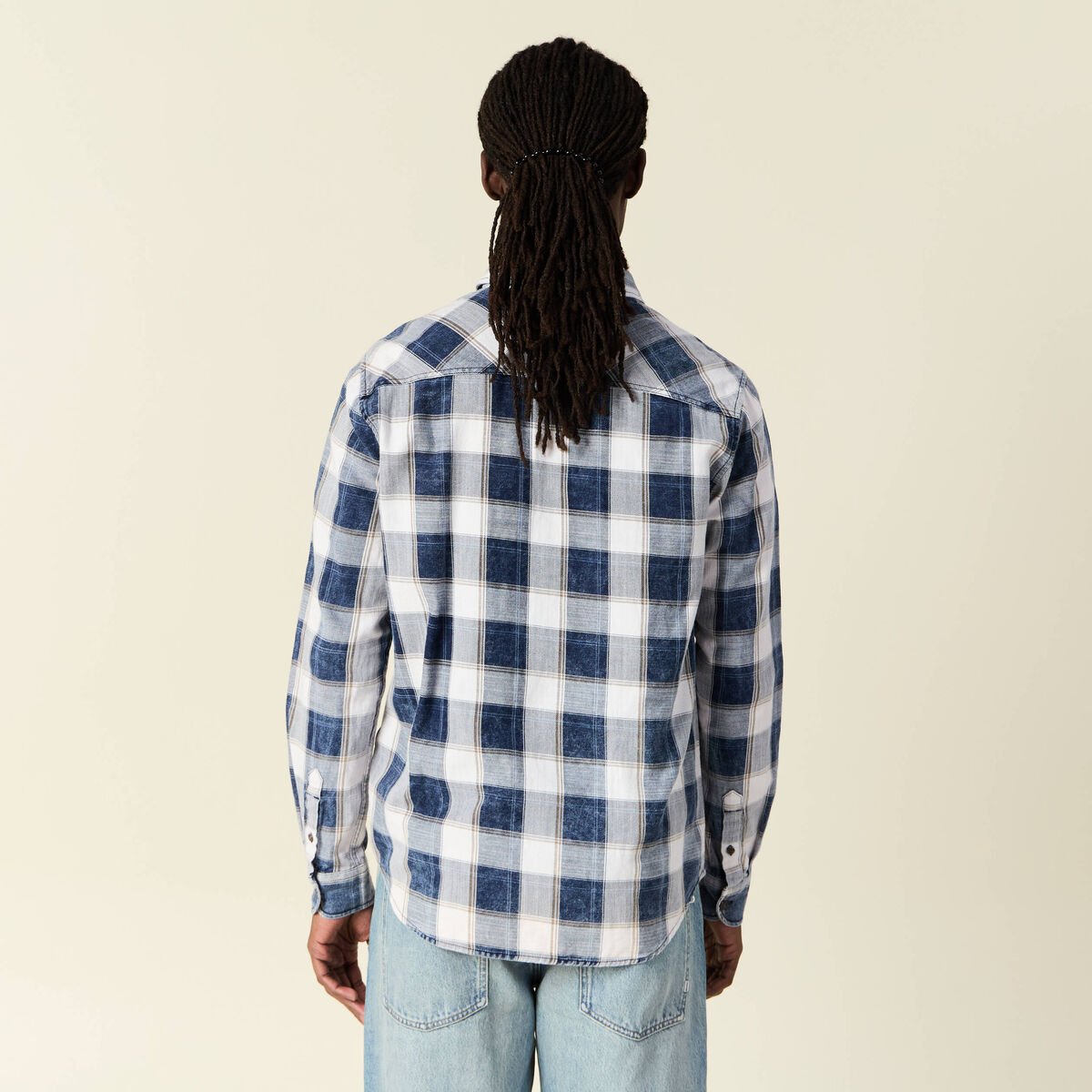 Chemise manches longues ecru homme