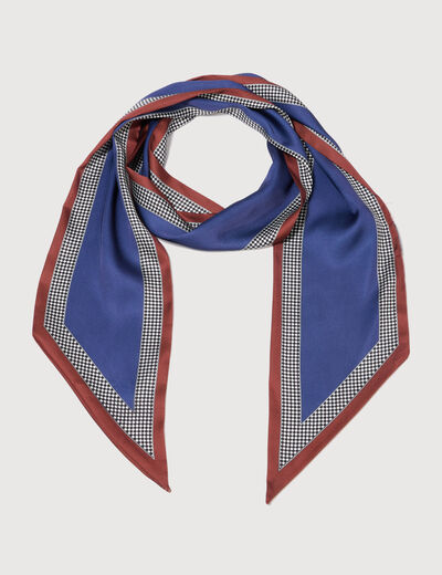 Foulard bleu fonc&eacute; femme
