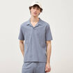 Polo manches courtes bleu gris homme