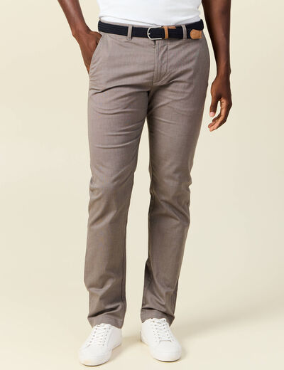 Pantalon chino straight taupe homme