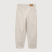 Jeans large longueur 32 en coton denim beige homme