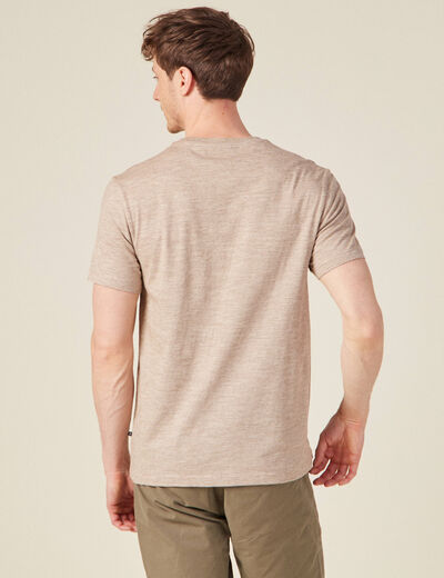 T-shirt manches courtes marron foncé homme