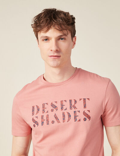 T-shirt manches courtes rose homme