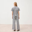 Chemise en coton manches courtes noir femme
