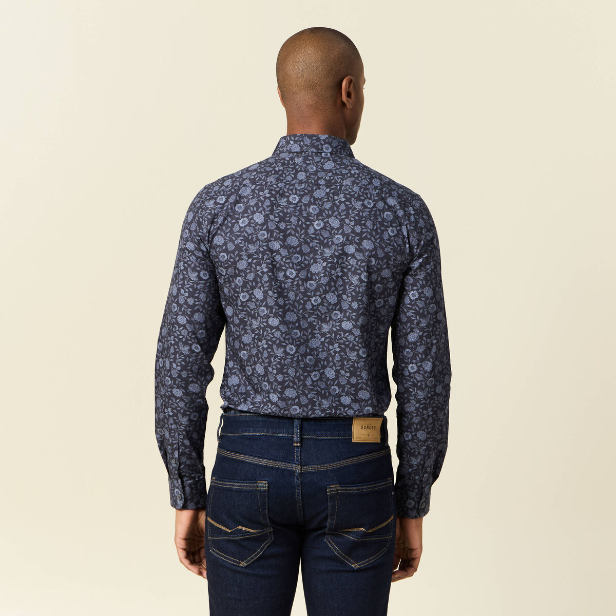 Chemise Bonobos Homme – Slim Fit – Bleu à Pois – Taille L – Occasion Parfait état