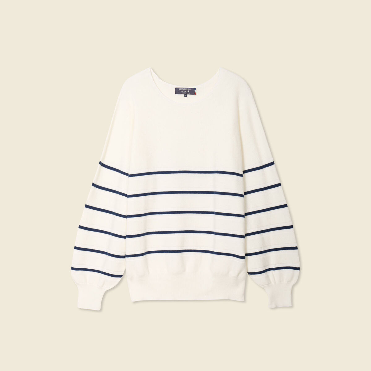 Pull manches longues bleu marine femme