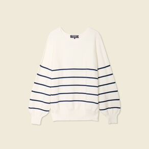 Pull manches longues bleu marine femme