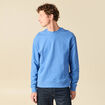Sweat manches longues en coton bleu violet homme