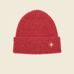 Bonnet tricot&eacute; orange fonc&eacute; femme