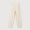 Pantalon large en velours ecru homme