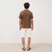 T-shirt ras de cou manches courtes taupe homme