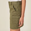 Jupe droite avec poches vert kaki femme