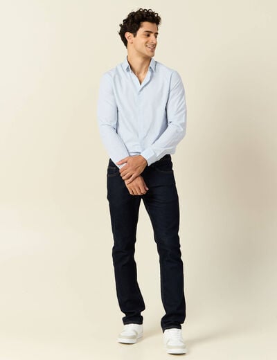 Chemise manches longues bleu ciel homme
