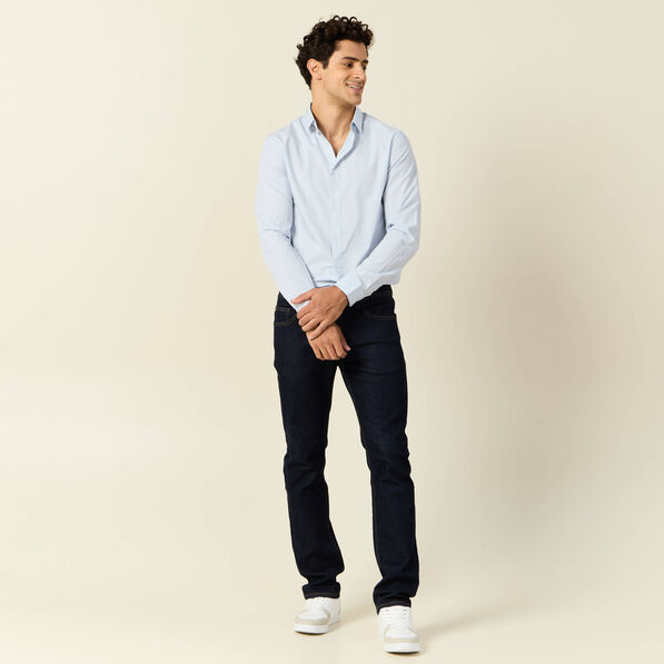 Chemise manches longues bleu ciel homme