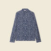 Blouse manches longues bleu marine femme